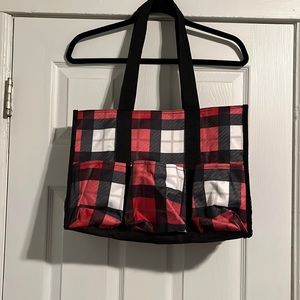 Thirty-One Red and Black Checkered Tote